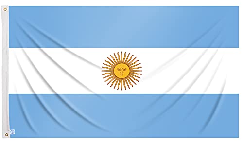 Bandera argentina grande 150x90 cm bandera Argentina de balcón para exterior reforzada con dos ojales metálicos