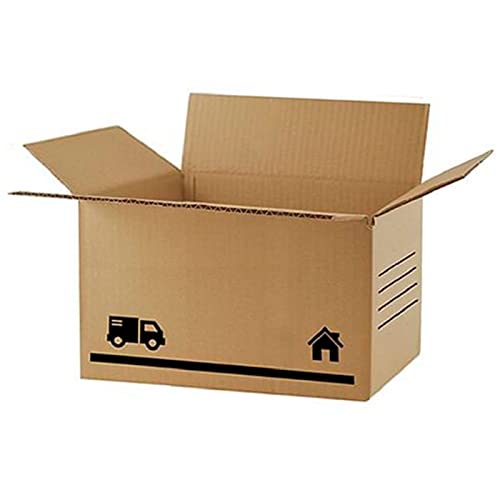 Tradineur - Caja de cartón para embalaje, mudanzas, cartón reforzado y resistente, plegable y reutilizable, envío paquetes, almacenaje, 60 x 40 x 40 cm