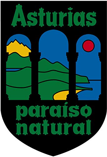 Artimagen Pegatina Escudo Paraiso Natural Asturias 40x60 mm.