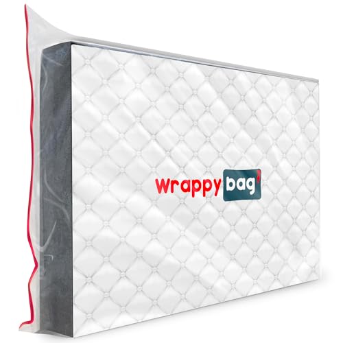Wrappybag – Funda Protectora para Colchón de Plástico – 5 Tamaños Disponibles – Bolsa de Almacenamiento Impermeable y Resistente – Ideal para Mudanza, para Almacenamiento, o para Transporte