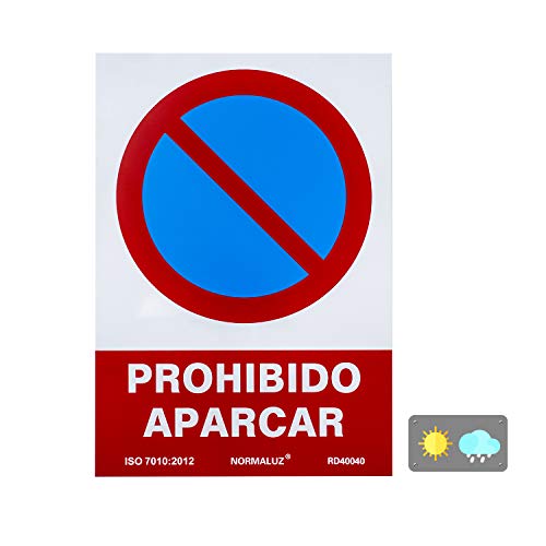 Normaluz RD40040 - Señal Prohibido Aparcar PVC Glasspack 0,7 mm 21x30 cm