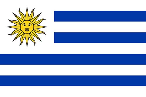 Gemelolandia | Bandera de Uruguay 90x150cm | Del Mundo, de Países, Nacionales y Autonómicas de España Para Decoración de Cualquier Espacio