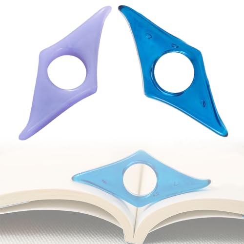 OSUWLSI 2 Piezas Marcador de Pulgar, Separador de Paginas Libro de Resina Book Holder Thumb Soporte para Páginas Accesorios para Libros de Lectura para Amantes de Libros